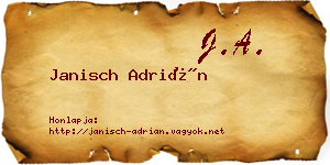 Janisch Adrián névjegykártya
